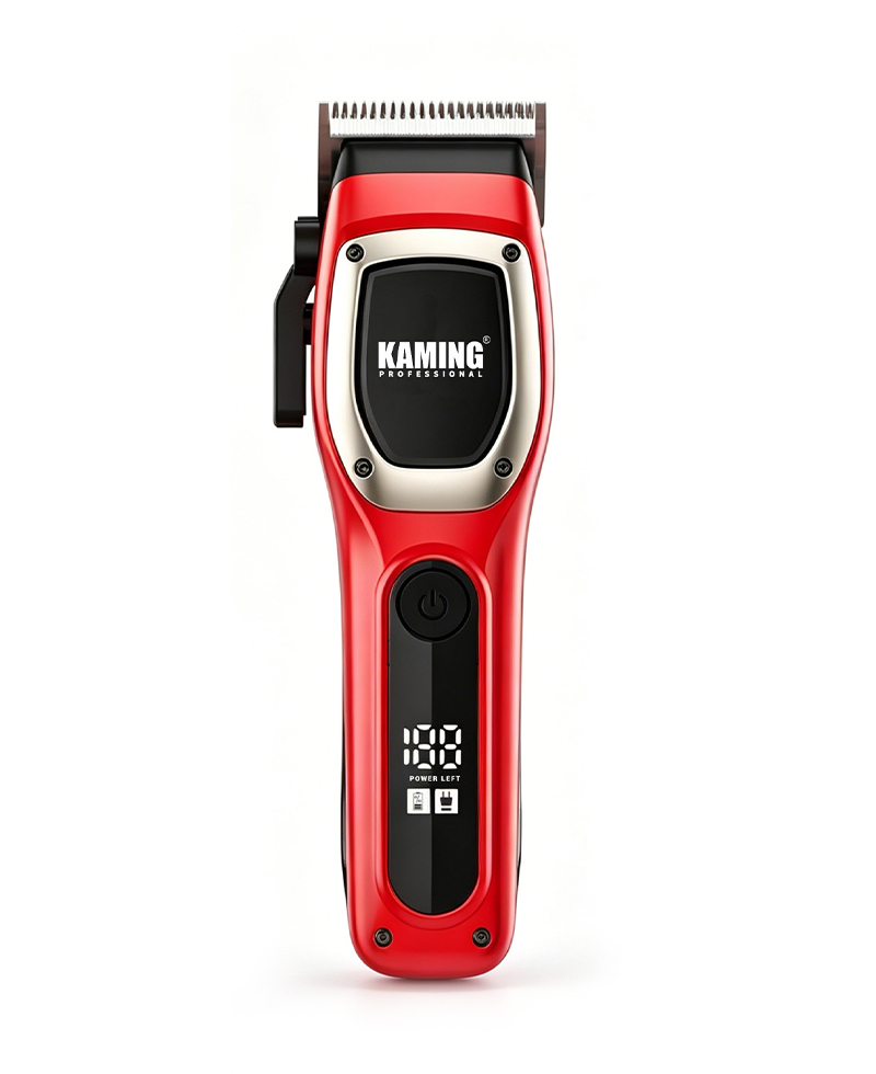 Kaming 1709 ny professionel højeffekt hårklipper med digitalt display til salon- og herrepleje