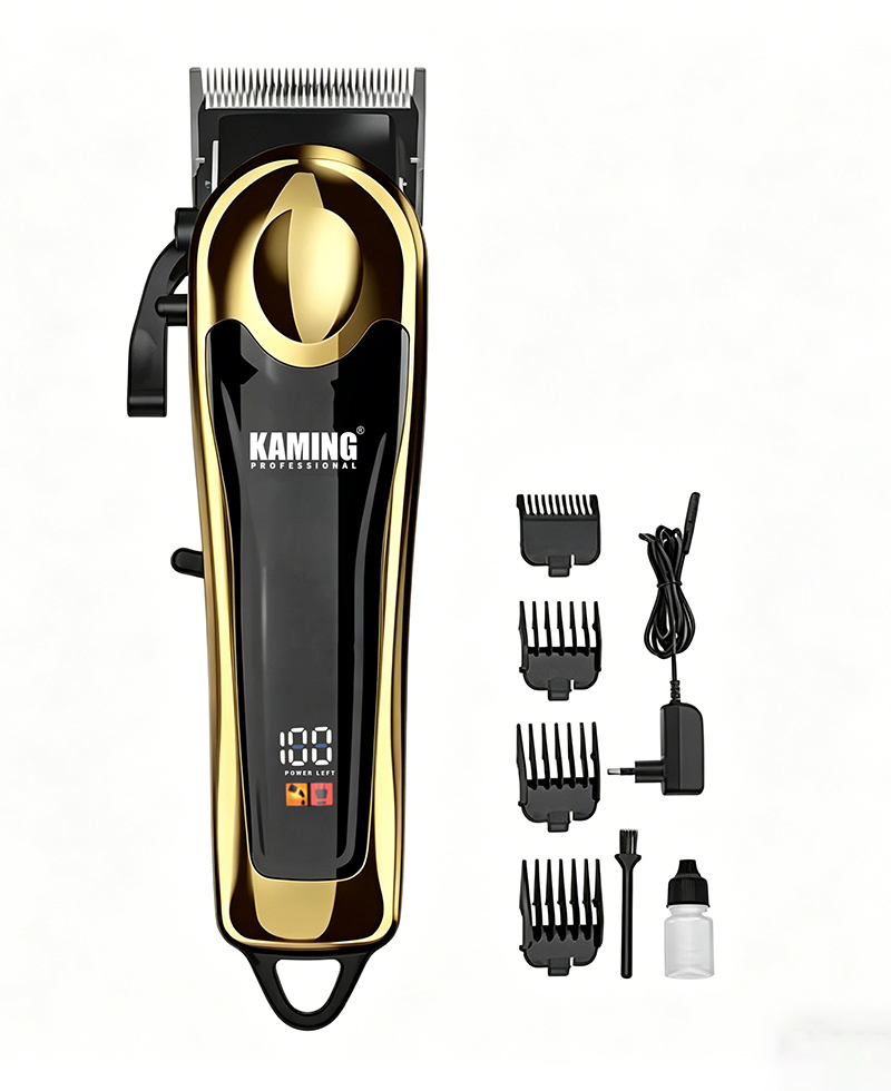Kaming Professional Justerbar LCD Display Fade Hair Clipper til saloner
