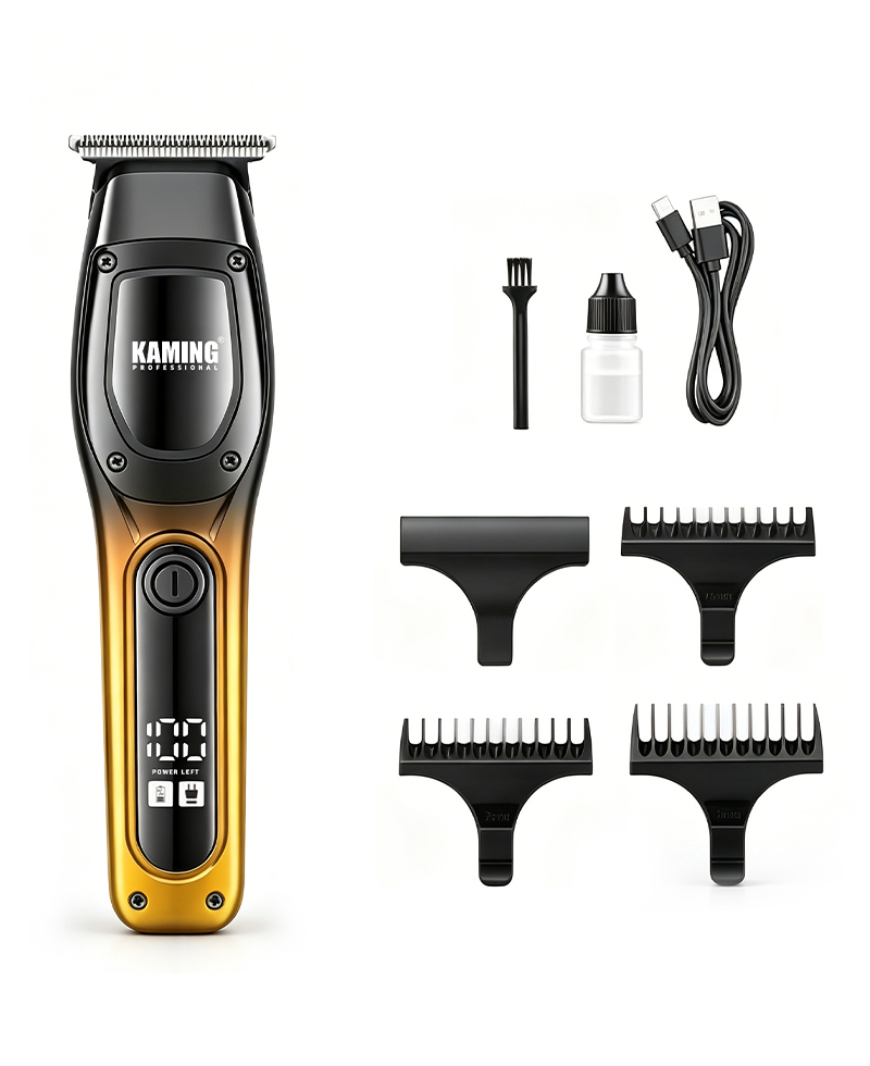 Kaming1711 Ny elektrisk hårklipper til mænd Zero Gap Digital Display 7000 RPM Detail Trimmer Cross Border Trade